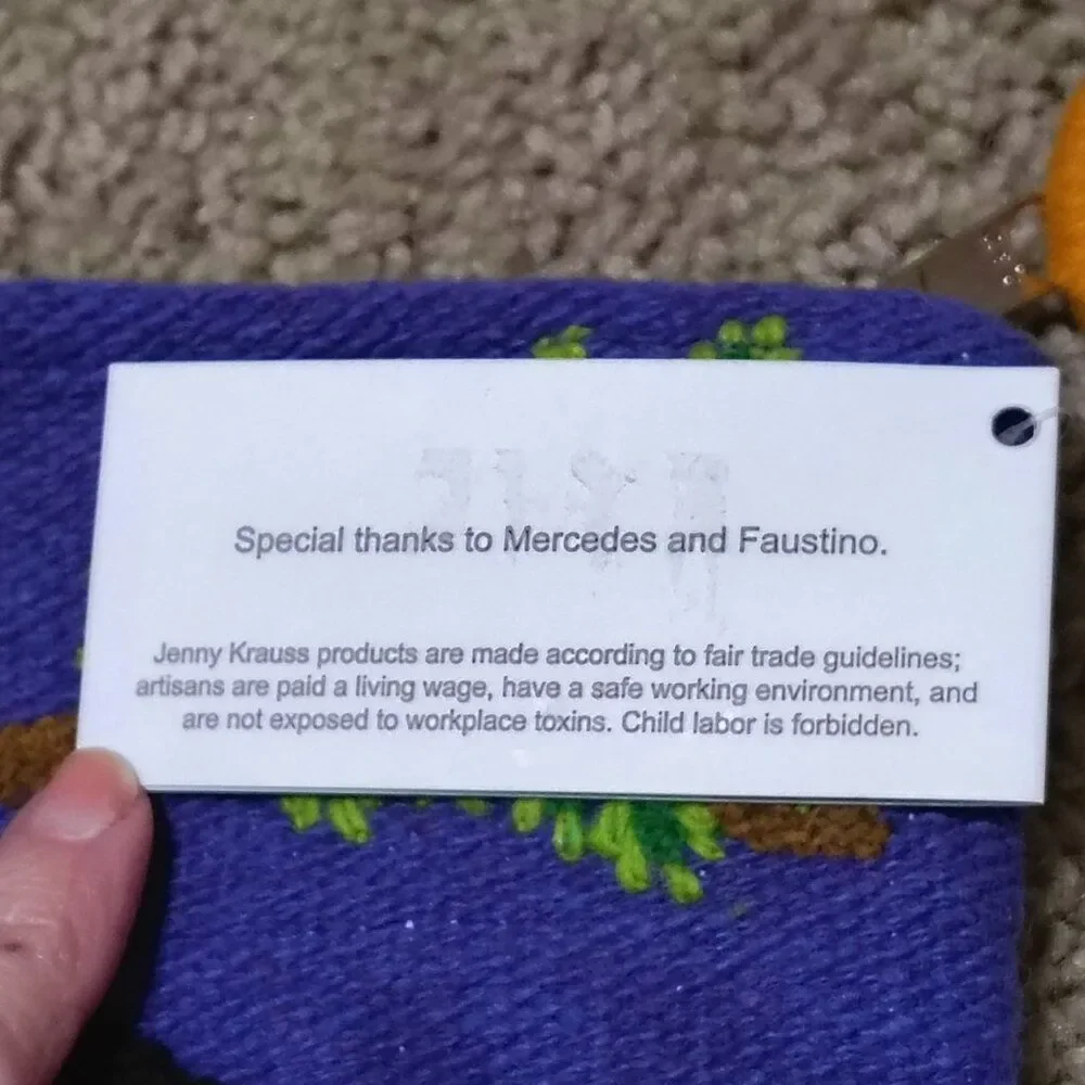 NWT Jenny Krauss Yellow Gold finch Bird 100% Wool Travel Cosmetic Pouch